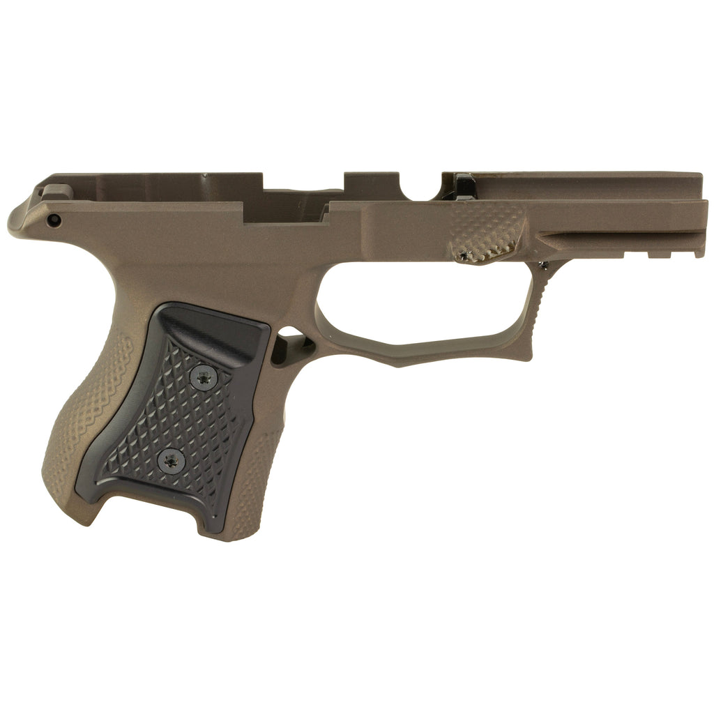 Sharps Bros. Gen 3 P365 Grip Module with Bronze Grip Panels – Black Anodized Aluminum