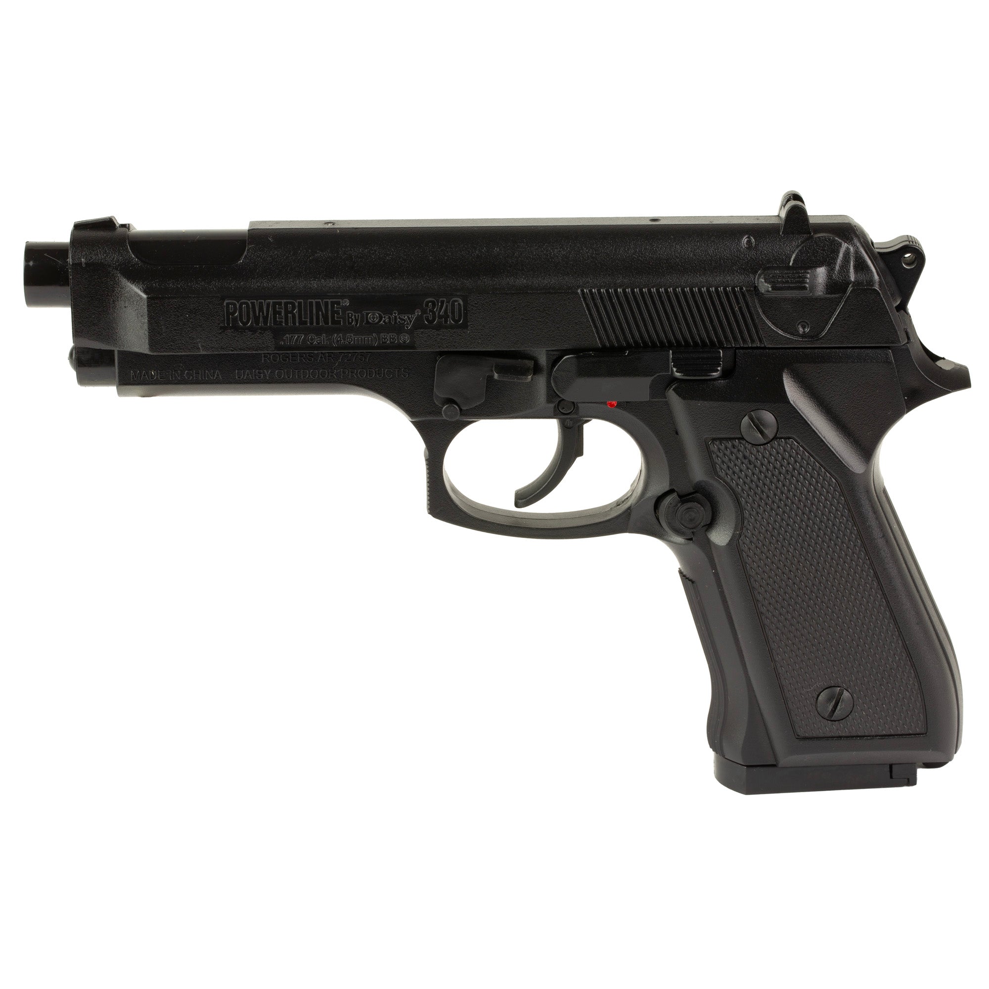 Daisy Powerline Model 340 BB Air Pistol - 200-Shot Reservoir, Black