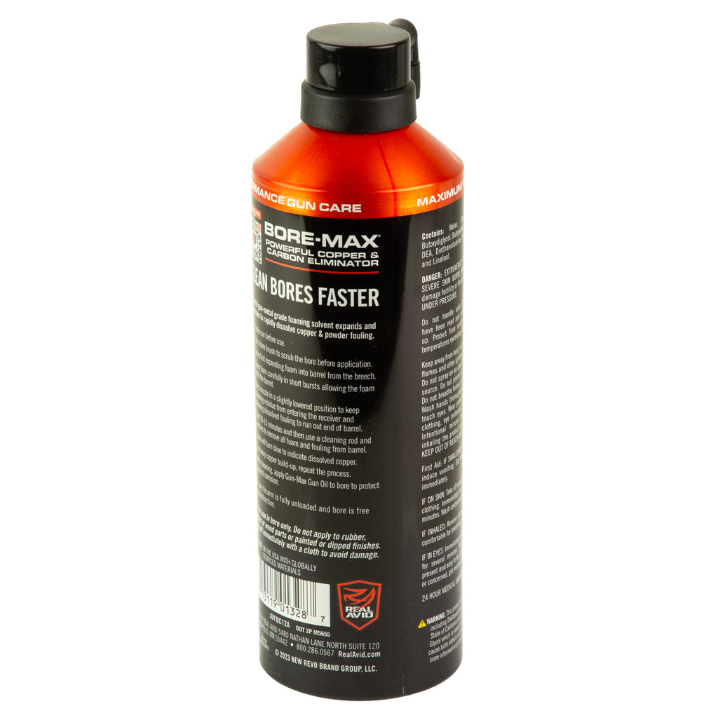 Real Avid Bore Max Foam 12 oz - Copper and Carbon Fouling Cleaner for Firearms
