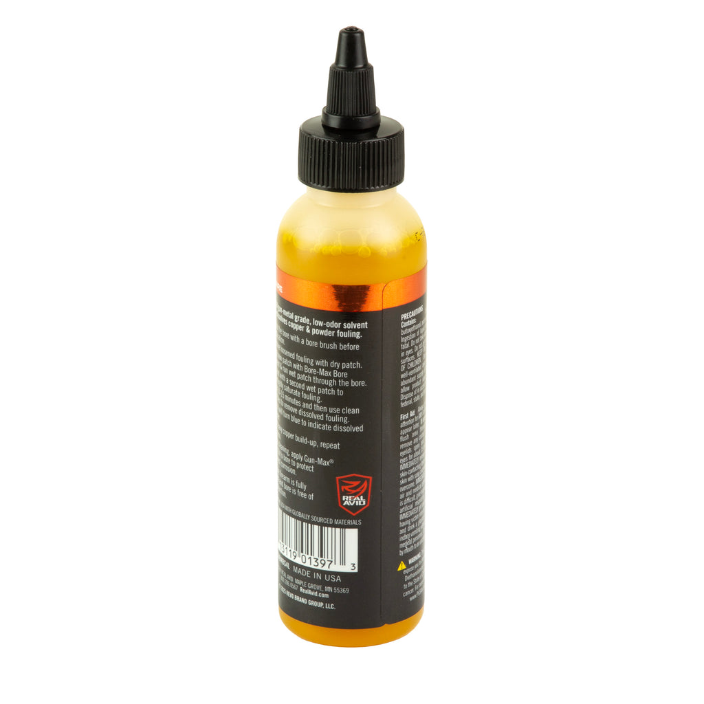 Real Avid Bore Max Solvent 4 oz - 12 Pack for Effective Gun Bore Cleaning