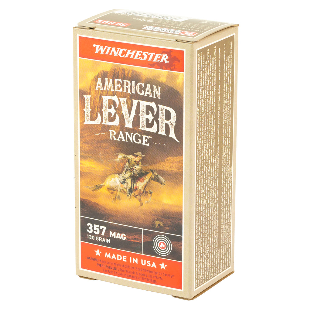 Winchester Ammunition American Lever .357 Magnum 130-Grain FMJ - 50 Rounds per Box