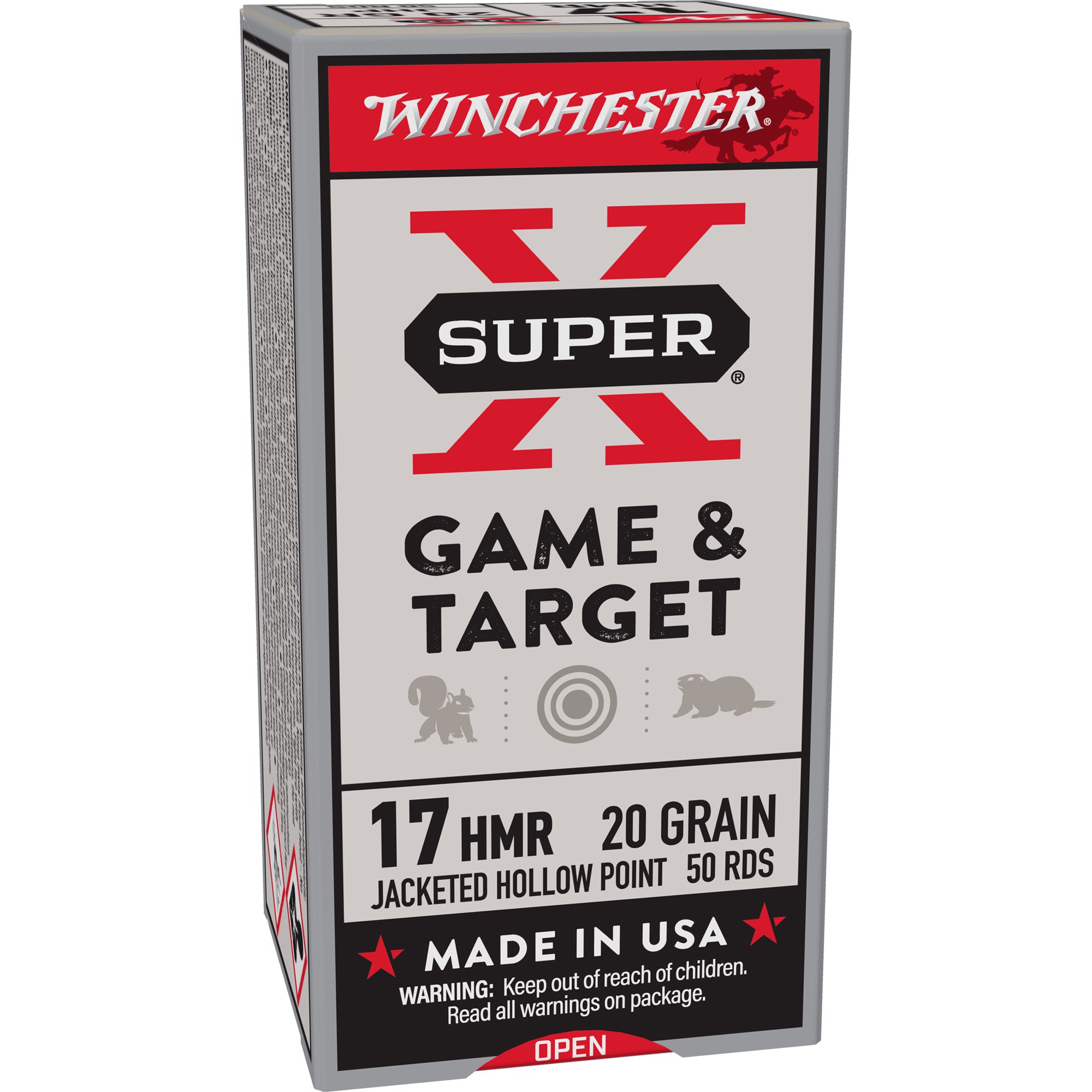Winchester Ammunition Super-X .17 HMR 20-Grain Hollow Point, 50 Rounds Per Box