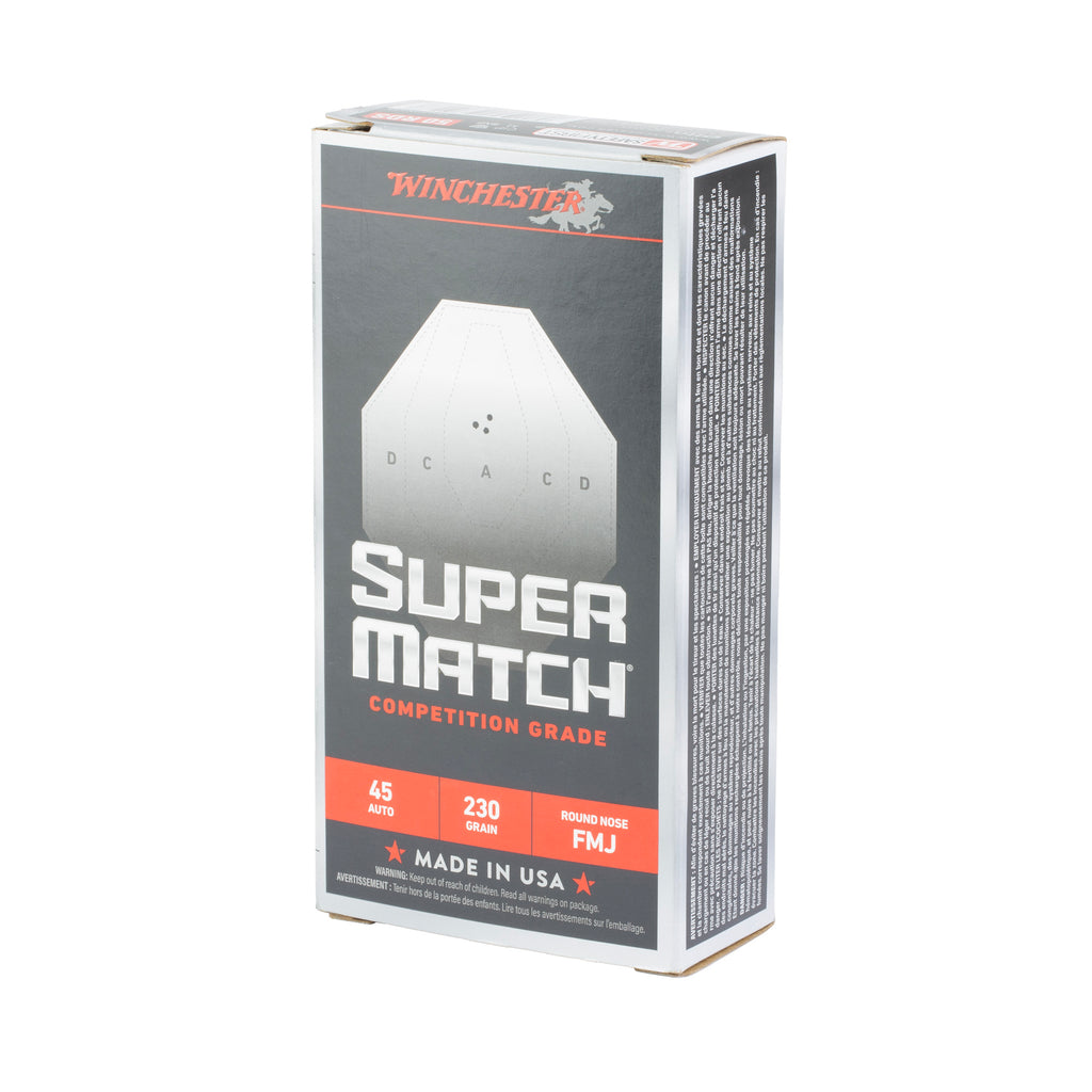 WIN SUPER MTCH 45ACP 230GR RN 50/500