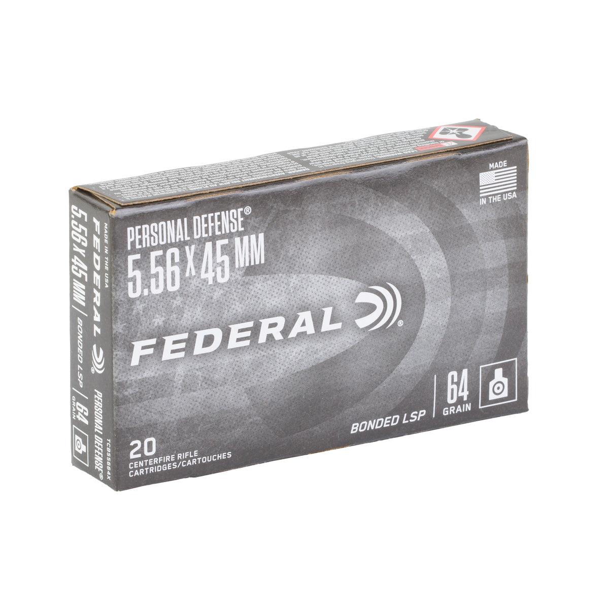 FED TAC BONDED 5.56 NATO 64GR 20/500