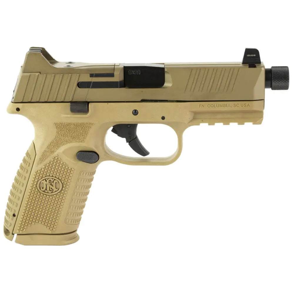 Fn 509 M Tactical Pistol in Flat Dark Earth with 9mm Caliber and Optics Ready Design