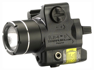 Streamlight Tlr-4 Tactical Light With Laser, 160 Lumens, Fits Picatinny, Black With Green Laser