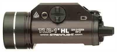 Streamlight Tlr-1 Hl, High Lumen Rail Mounted Tactical Light, C4 LED 1000 Lumens, Strobe, Black, 2X CR123 Batteries