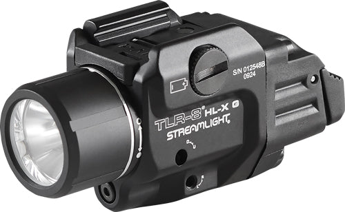 Streamlight Tlr-8 Hl-X, Weaponlight With Green Laser, 1,000 Lumens, Black, Includes High/Low Paddle Switches, Key