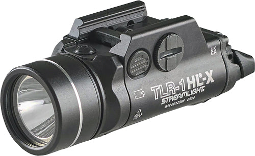 Streamlight Tlr-1 Hl-X, Pistol Light, 1,500 Lumens With Sl-B9 Batteries, 1 Hour Run Time, Matte Finish, Black With