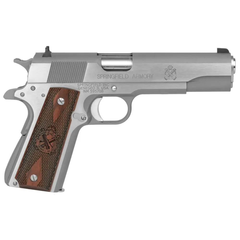 Springfield Armory 1911 A1 Mil-Spec .45 ACP 5-Inch Stainless Steel Pistol with Cocobolo Grips and Two Magazines