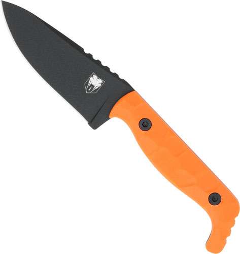 Cobratec Knives King Pin Orange 4-Inch Fixed Blade Knife with D2 Steel Blade