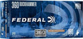 Federal 360 Buckhammer 180 Grain Power-Shok Soft Point Ammunition - 20 Rounds per Box, 10 Boxes per Case