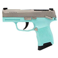 Sig Sauer P365 .380 ACP Nickel and Turquoise Micro-Compact Pistol with 2 Magazines and Optics Ready Features