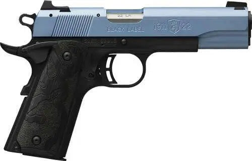 Browning 1911-22 Black Label Full-Size Semi-Auto Pistol with Polar Blue Slide and 10-Round Magazine