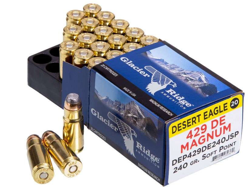 Magnum Research DEP429DE240JHP 429 DE 240-Grain Jacketed Hollow Point Ammo, 20 Rounds per Box, 10 Boxes per Case