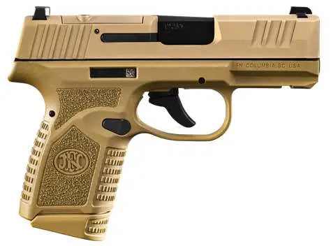 FN Reflex MRD 9mm FDE Micro Compact Pistol with 3.3-inch Barrel and Two Magazines