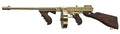 Thompson Deluxe 1927A1 .45 ACP Rifle with Gold Tiger Stripe Finish and Wood Stock