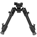 Warne Precision Bipod Picatinny Rail Interface - Matte Black Aluminum, 6.9"-9.1" Adjustable Legs