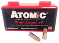 Atomic Ammunition 9mm Luger +P 124-Grain Jacketed Hollow Point Ammo
