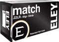 Eley Match 22LR 40 Grain EPS Ammunition - Precision Lead Solid Bullets for Competitive Shooting