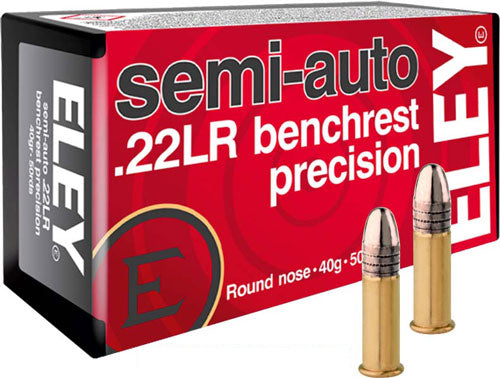Eley Precision 22LR 40 Grain Semi-Auto Ammunition - Part Number 01180