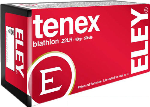Eley Tenex Biathlon .22 LR 40-Grain Lead Solid Ammunition