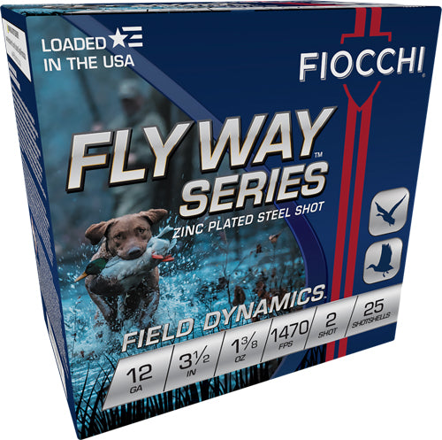 Fiocchi Flyway 12 Gauge 3.5-Inch Shotgun Shells - #2 Shot, Non-Toxic, 1470 FPS