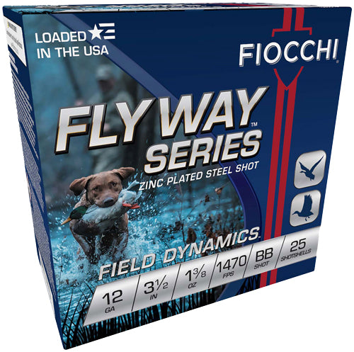 Fiocchi Flyway 12 Gauge 3.5-inch Shotgun Shells - Non-Toxic #BB Shot, 25 Rounds per Box