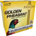 Fiocchi Golden Pheasant 12 Gauge Shotshells – Nickel Plated, 1-3/8 oz #4 Shot, 1250 FPS, 25 Rounds per Box