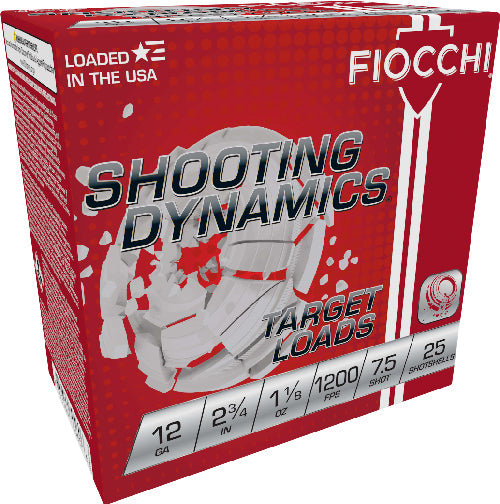 Fiocchi 12 Gauge 2.75-inch 1-1/8 oz #7.5 Lead Shot Shells (12SD18H7)