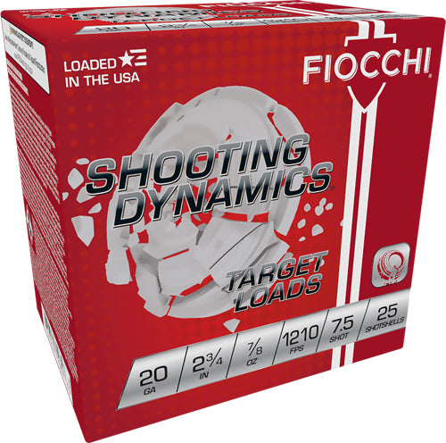 Fiocchi 20 Gauge 2.75-Inch #7.5 Lead Shot Shells (Part Number: 20SD75)