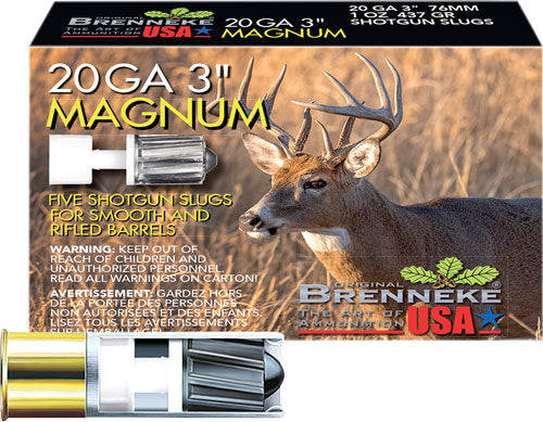 Brenneke USA Classic Magnum 20 Gauge Slug Ammunition Part #SL203M