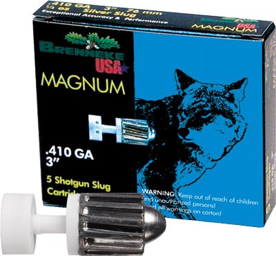 Brenneke USA Classic Mag 410 Slug Ammunition – 3 Inch, 1/4 oz Lead Shot, 1755 FPS