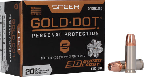 Speer Gold Dot 30 Super Carry 35-Grain Jacketed Hollow Point Ammunition