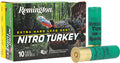Remington Nitro Turkey 12 Gauge Shotshells – 3.5 Inch, #4 Shot, 1300 FPS, Lead, 10 Shells per Box