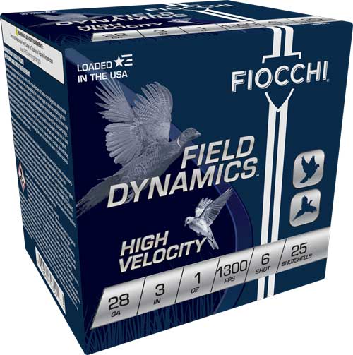 Fiocchi 28 Gauge 3-inch 1 Ounce #6 Lead Shot Shells – 1300 FPS