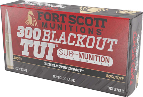 Fort Scott 300 AAC Blackout 190-Grain Copper Solid Subsonic Cartridge (300-190-SCV1SS)