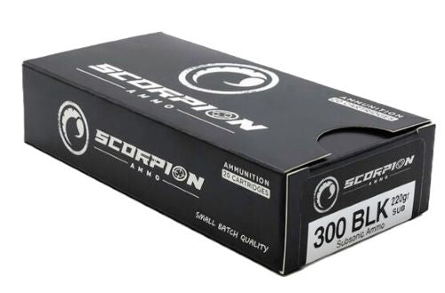 Scorpion Ammo 300B220-SUB20 300 AAC Blackout 200 Grain Full Metal Jacketed Ammunition