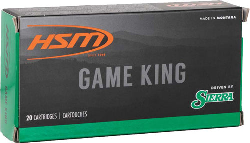 HSM Ammo 300 AAC Blackout 125 Grain Sierra GameKing Soft Point - Reloadable Brass Cartridge