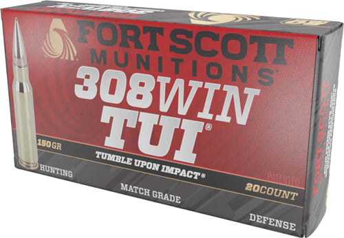 Fort Scott 308 Winchester 150 Grain Copper Solid TUI Ammunition