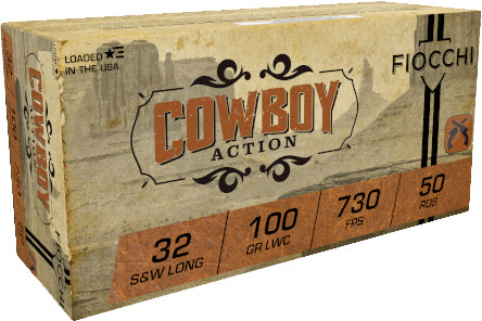 Fiocchi 32 S&W Long 100-Grain Lead Wadcutter Ammunition - Reloadable, 50 Rounds