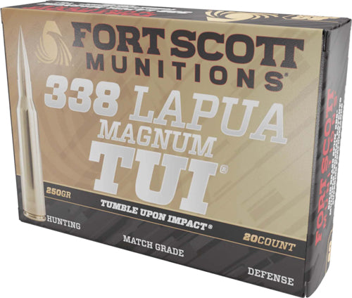 Fort Scott 338 Lapua Magnum 250-Grain Copper Solid Reloadable Ammunition