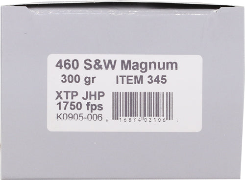 Underwood Ammo 460 S&W Magnum 300-Grain JHP Ammunition - Reloadable