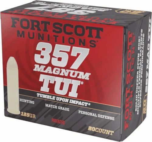 Fort Scott 357 Magnum 125-Grain Copper Solid Reloadable Ammunition (Part #357MAG-125-SCV)