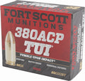 Fort Scott 380 ACP 95GR Copper Solid TUI Ammunition – Reloadable, 20 Rounds per Box