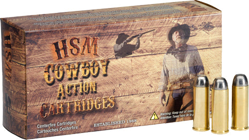 HSM Ammo Cowboy .38-55 Winchester 240 Grain Lead Round Nose Flat Point Cartridge