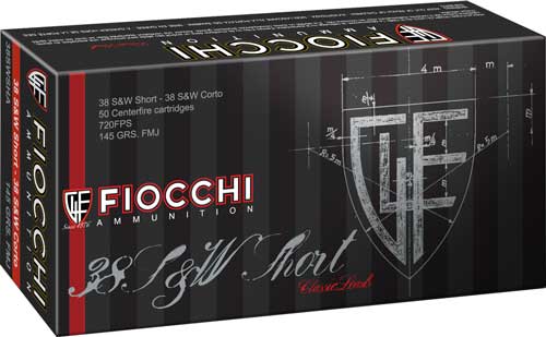 Fiocchi 38 S&W Short 145 Grain FMJ Ammunition - Reloadable