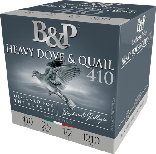 B&P 410 Bore 2.5-Inch Shells with #7.5 Shot, 1/2 Ounce - Dove and Quail Load