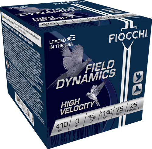 Fiocchi High Velocity .410 Bore 3 Inch Shotshells (Part No. 410HV75)