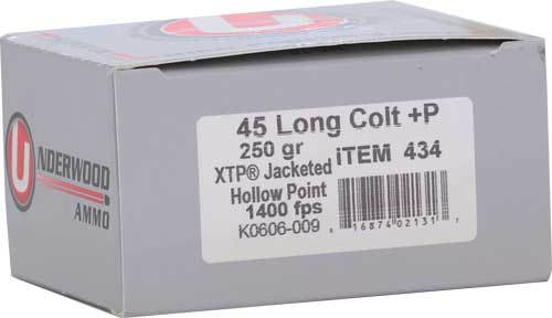 Underwood Ammo .45 Long Colt +P 250GR Jacketed Hollow Point Ammunition